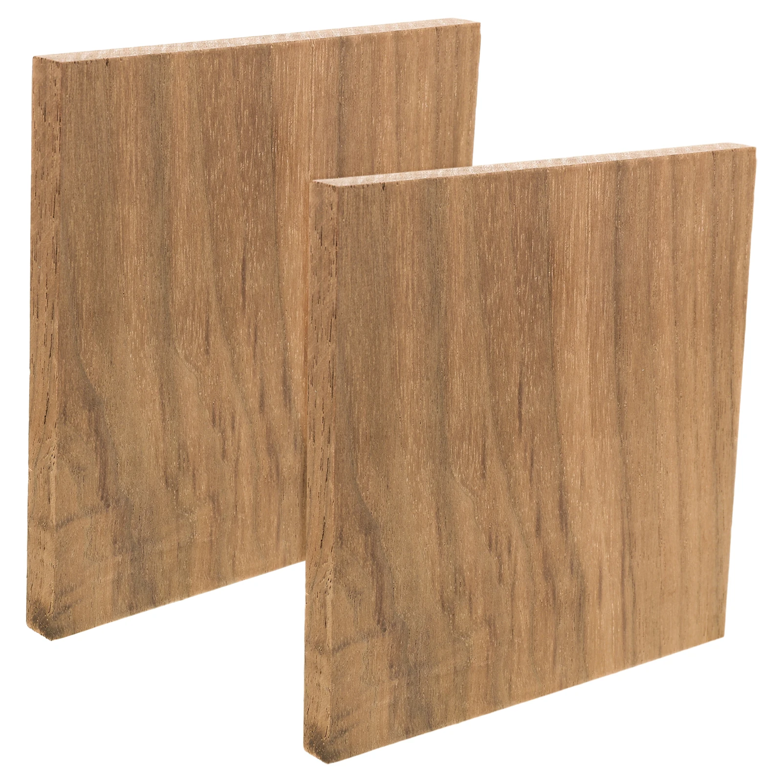 

2pcs Black Walnut Wood Carving Blocks Thick Natural Material Smooth Diy Unfinished Light Brown Wooden Squares For