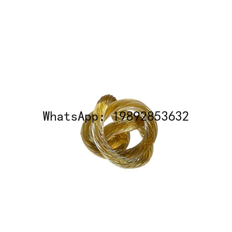Creative Glass Balls Geometric Knot Transparent Glass Handicrafts Wool Ball Wound Ornaments Home Decoration Accessories