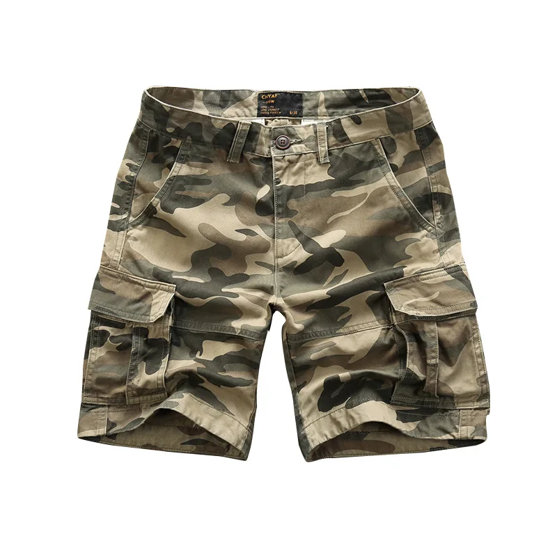 Shorts men\'s summer casual camouflage five-quarter pants comfortable outside the wear trend Youth pants