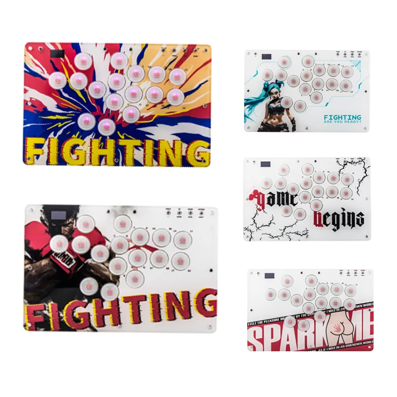 Leverless Controller Fight Stick 16Keys PC Hitbox Joystick Arcade Fight Gaming Controller Keyboard All-Button Arcade Controller