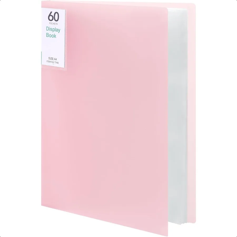 

60Pocket Portfolio Binder Organizer Binder Sheet Protectors 8.5 x 11 Displaying 120 Page Plastic Folders for Documents Document