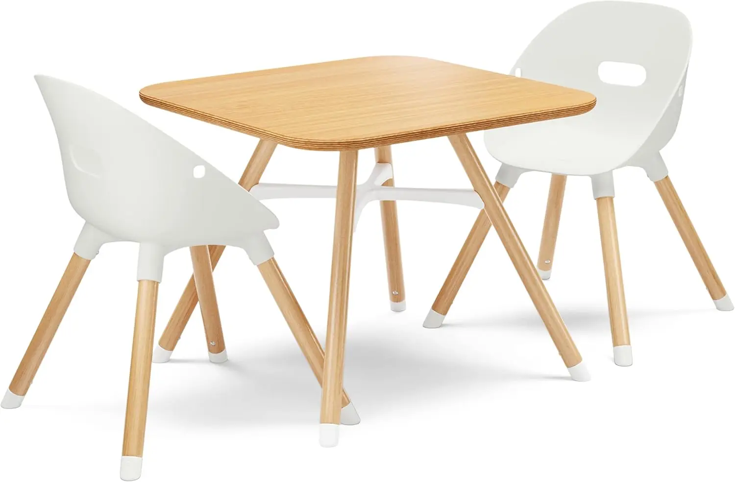 Lalo The Play Kit, Kids Table And Chairs Set With Sustainably Sourced Wood Kids Table & Set Of 2 Non-Toxic Bucket Seat Kids