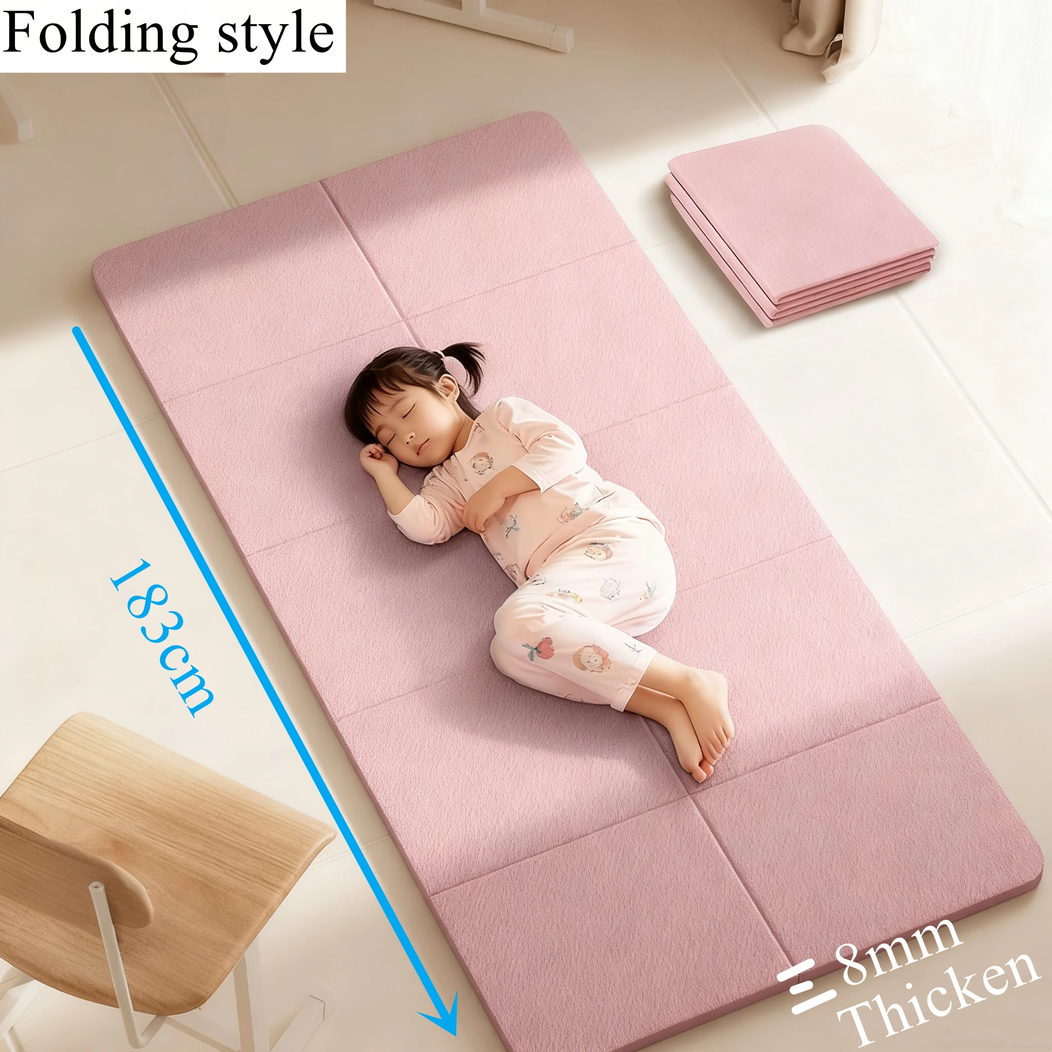 

Play Mat for Children's Foldable Nap Mat Thickening 6mm-8mm Safety Mat Large Size Baby Crawling Play Mats Folding Carpet