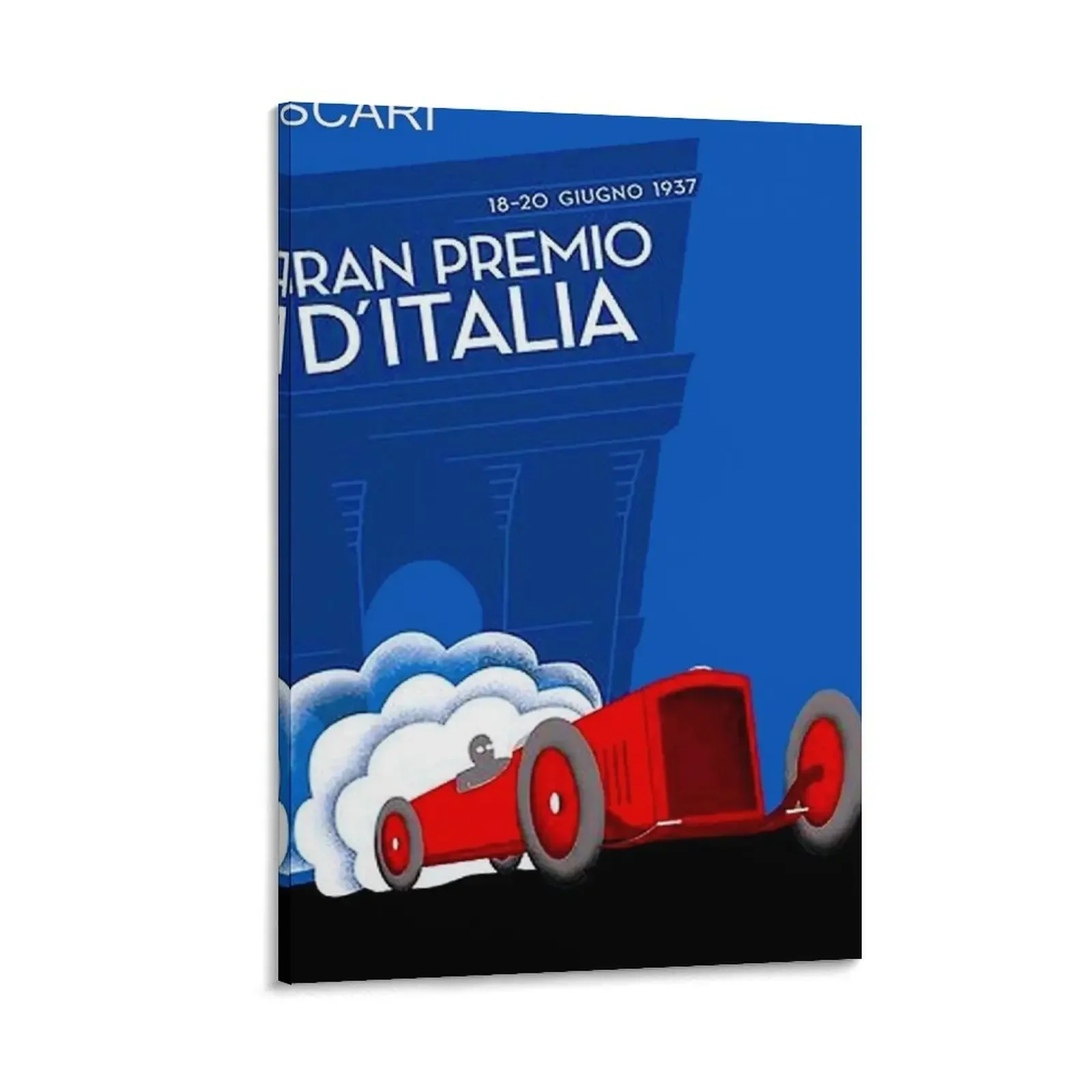 

GRAN PREMIO ITALIA ; Vintage Auto Racing Print Canvas Painting Luxury living room decoration wall art canvas painting painting