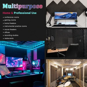 Stüdyo ses yalıtımı 12 paket, paneller, köpük emici ses, ktv yastık köpük duvar yalıtımı, ev dekorasyonu, köpük ev, ses geçirmez panelde 12 büyük satış, köpük-akustik-no. 7