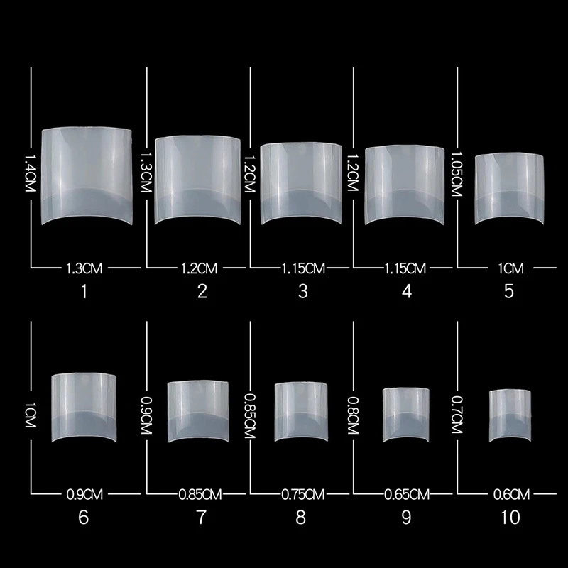 Puntas de uñas artificiales naturales, suministro para salón de belleza, manicura acrílica transparente para dedos de los pies, 500 unidades