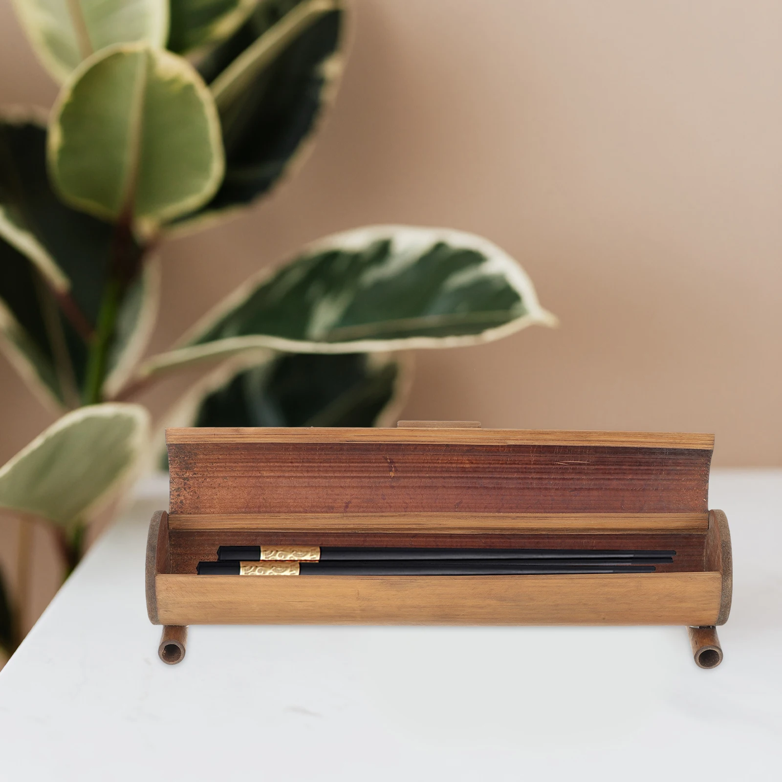 

Bamboo Tube Chopstick Box Cutlery Holder Kitchen Utensil Organizer Small Size Light Weight Corrosion Resistant Long