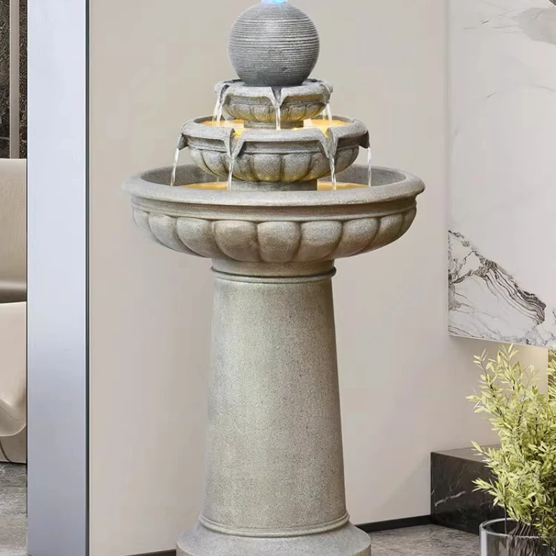 

DHY flowing water generates wealth pendulum landing transfer feng shui ball landscape lucky fish tank
