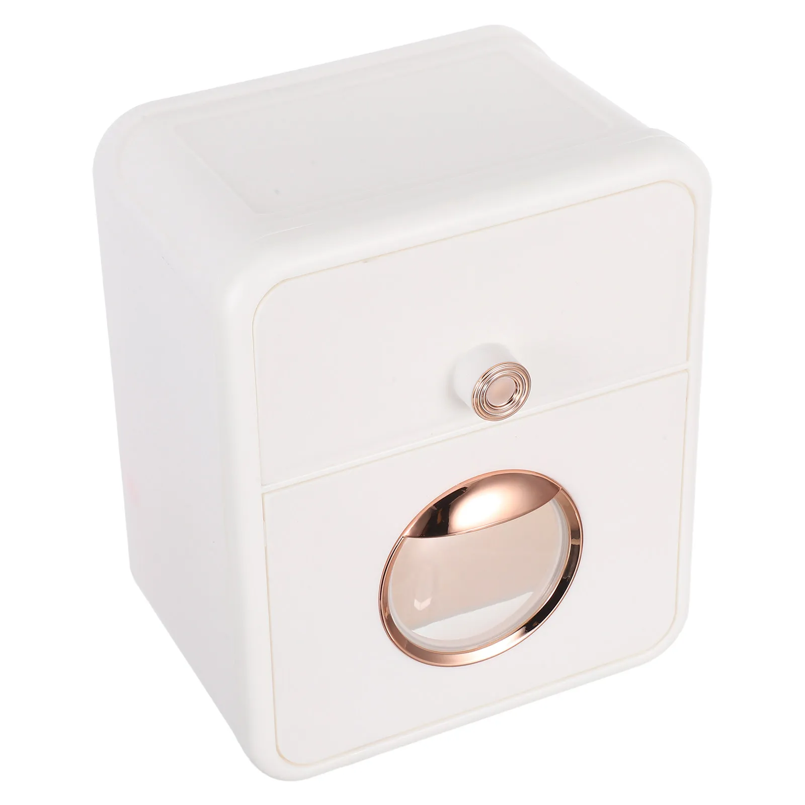 Space-Saving Waterproof Toilet Paper Holder Bathroom Wall-Mounted Tissue Dispenser with Cover and Storage Drawer