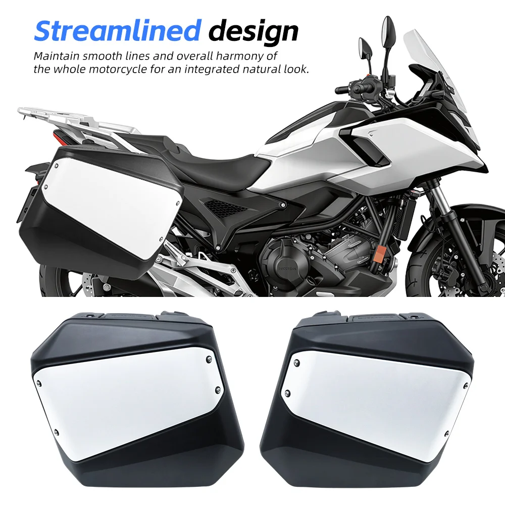 Speedance Motorcycle Side Cases for Honda NC750X Quick Release Waterproof Plastic Panniers, Luggage Storage for Moto Travel