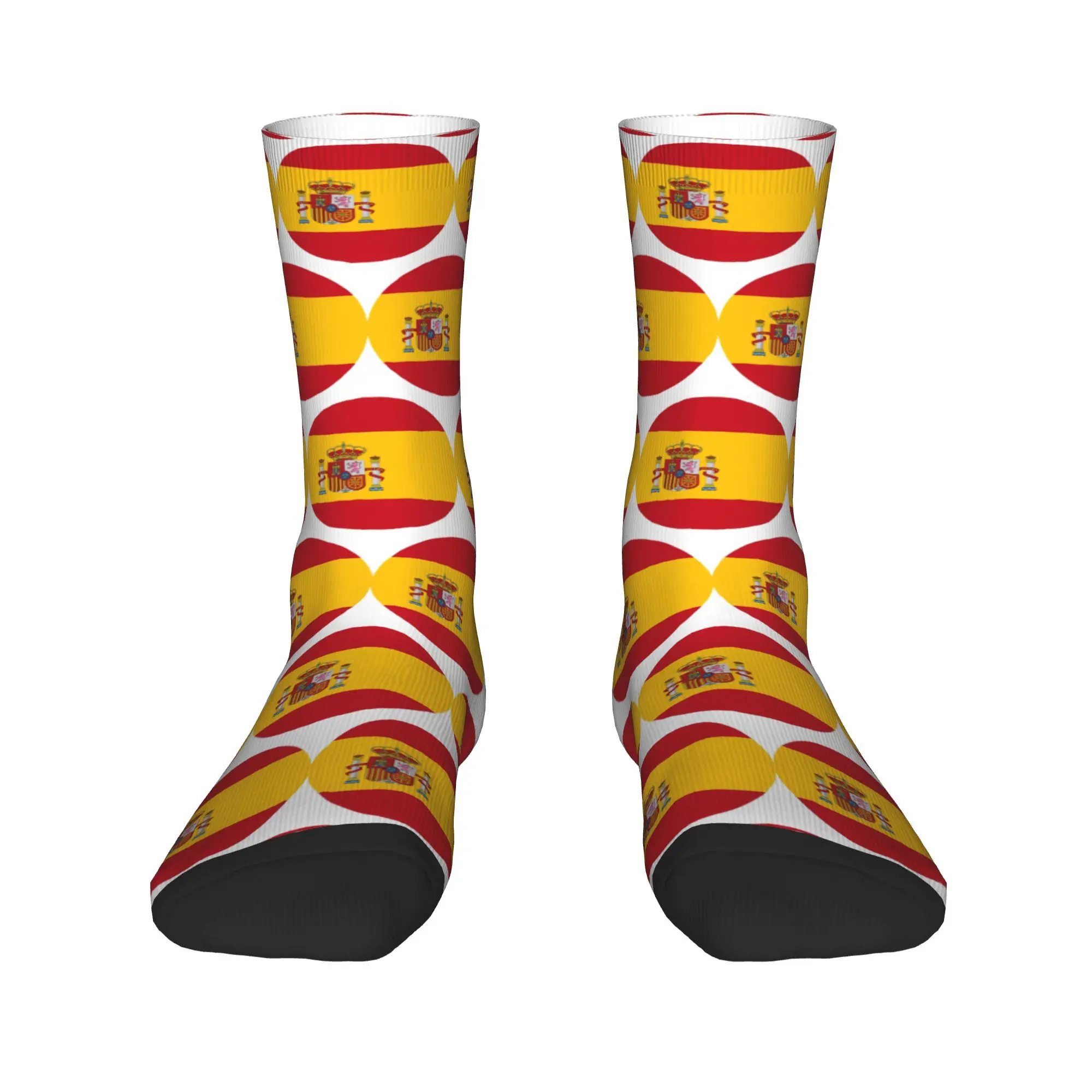 

Круглые носки с испанским флагом, супер мягкие чулки в стиле Харадзюку, всесезонные длинные носки, аксессуары для мужчин и женщин, подарки