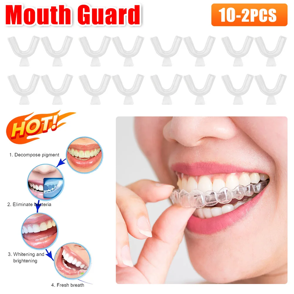 10pcs Mouth Guard EVA Teeth Protector Night Guard Mouth Tray for Bruxism Grinding Anti-snoring Teeth Whitening Boxing Protection