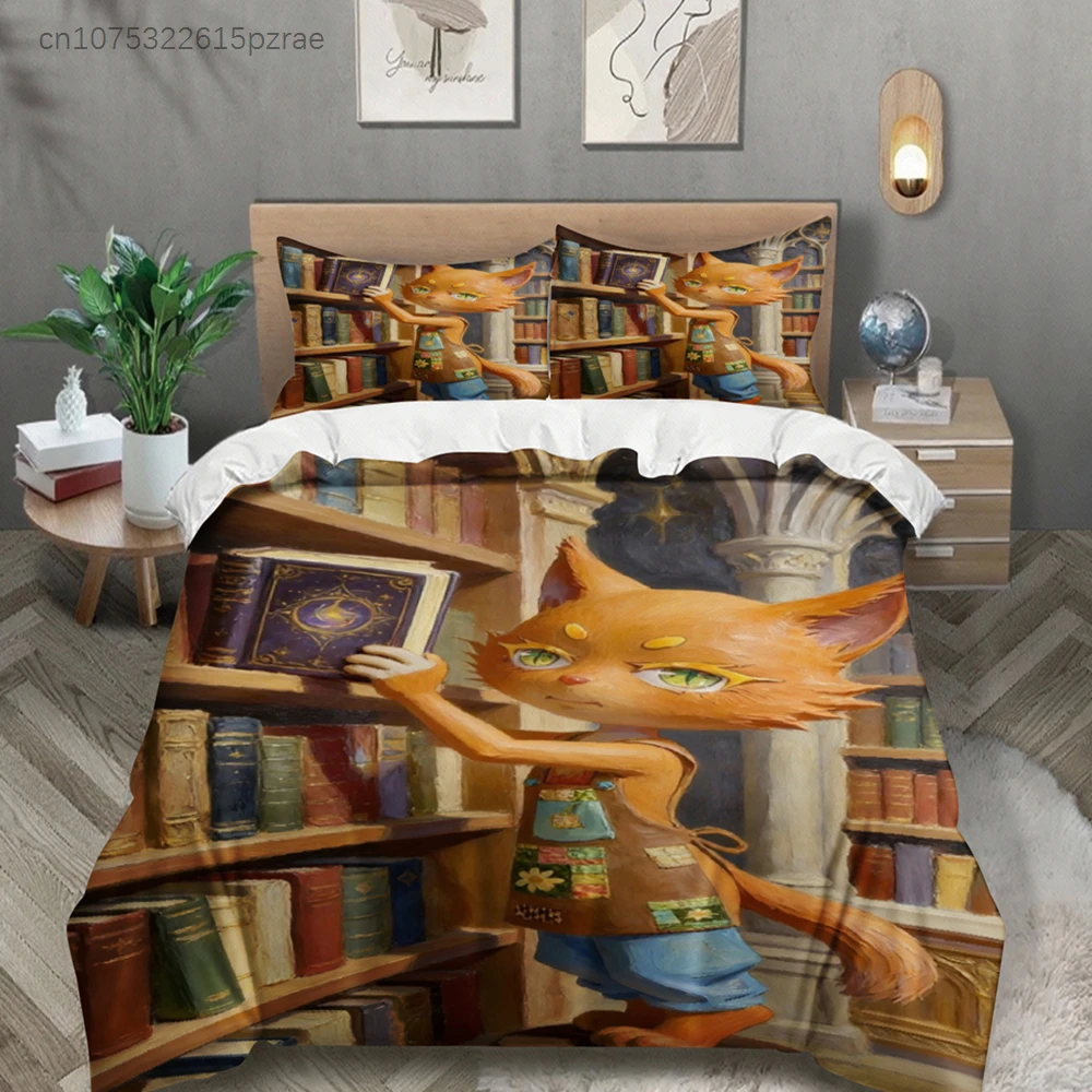 Boys Bedding Set Softville Cozy Town Cute Fern The Quilt Fox With Duvet Cover & Pillowcase For Children's Bedroom Decor