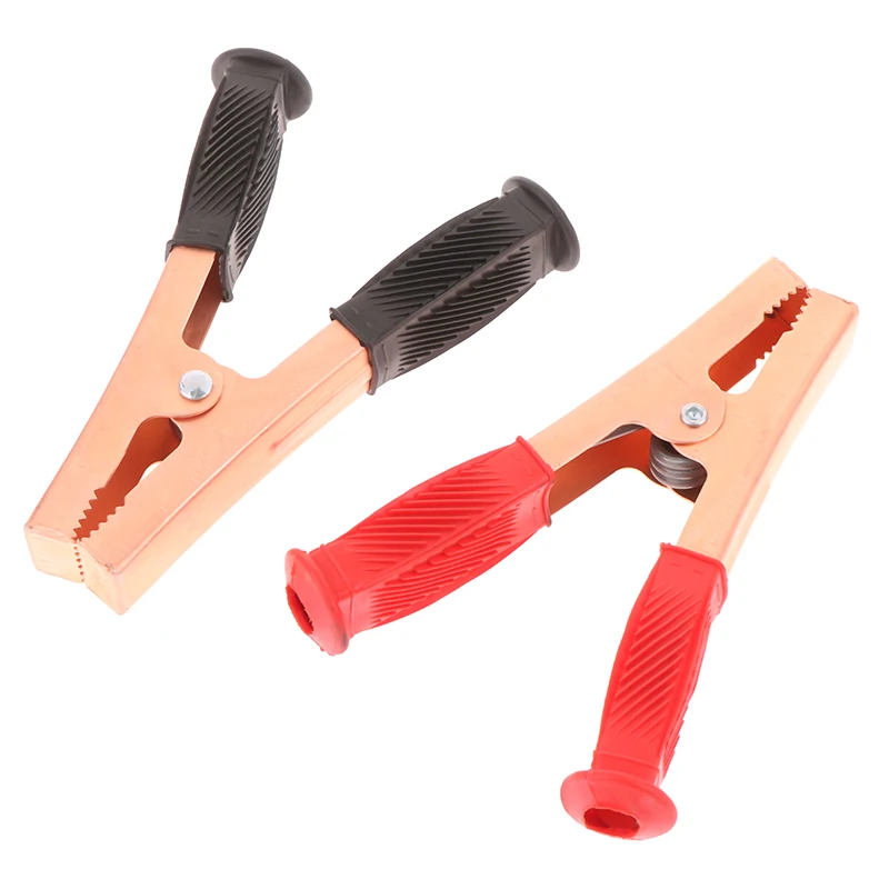 2Pcs 500-1000Amp Heavy Duty Copper Alligator Clips Terminal Test Electrical Battery Crocodile Clamp For Jumper Cables Boost