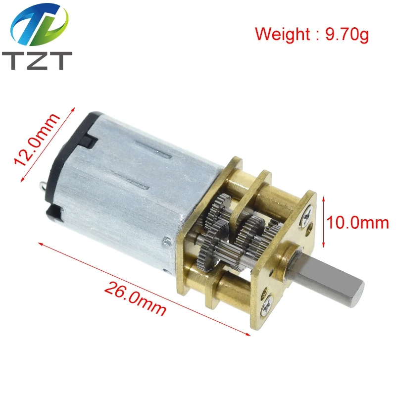 GA12-N20 DC 6V 30RPM 100RPM 200RPM Gear Motor Speed Reduction Gear DC Motor Electric Gear Box with Gearwheel for RC Robot DIY