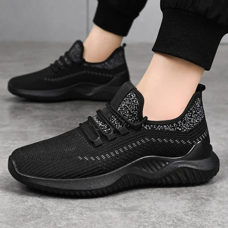 Breathable Men Shoes Fashion Comfortable Men Sneakers Lightweight Soft Sole Running Shoes Lace-Up Men Sport Shoes tenis hombres