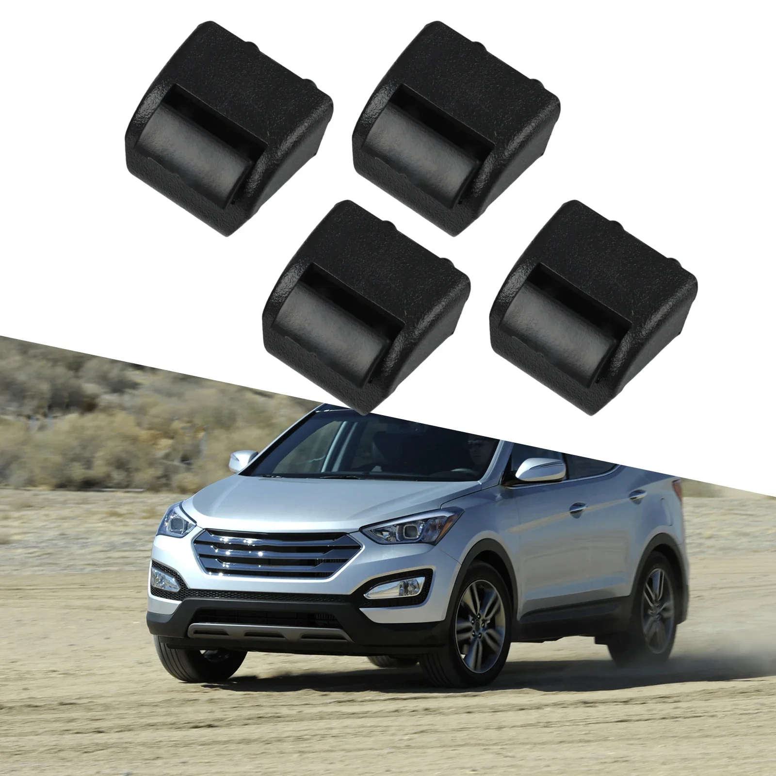 4pcs Newest Sale Rear Sunshade Curtain Hooks Suitable For Hyundai For Santa Fe SPORT DM 13-18 Replacement Car Accessories