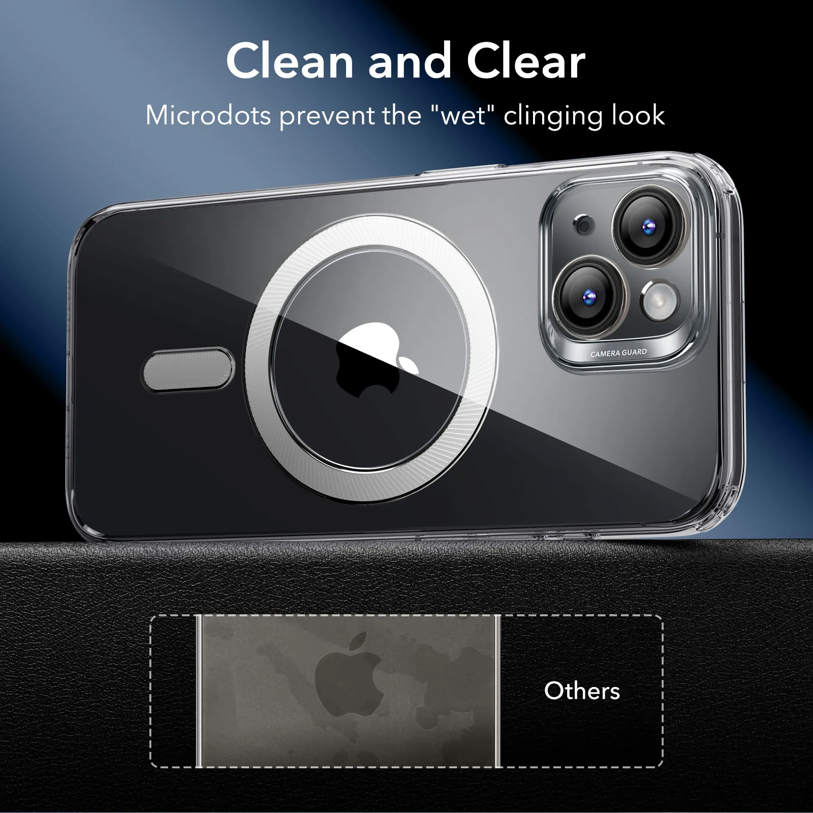 ESR New TPU Magnetic Lens All-inclusive Case for iPhone15 15 Pro Max Ultra-thin Soft Shockproof Protective Case with Halolock