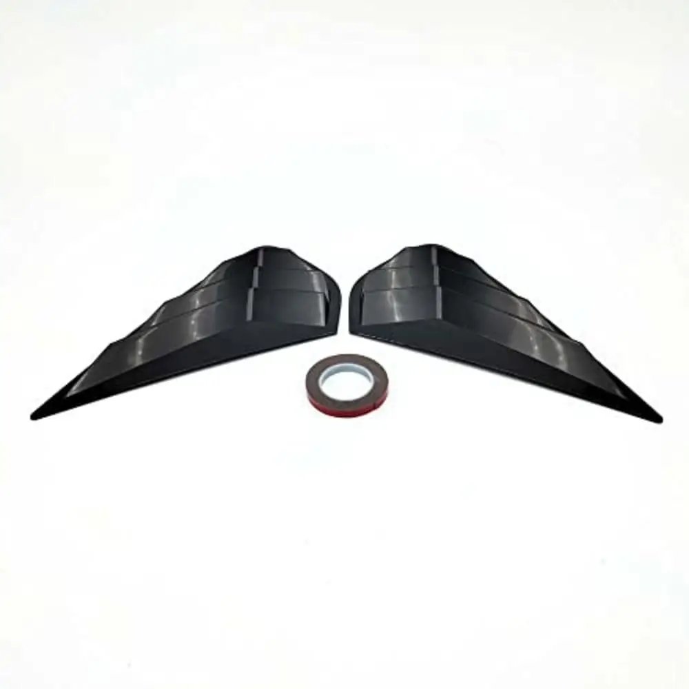 Glossy Black Rear Side Window Louver Scoop Cover Vent For 2019-2022 Kia Forte K3
