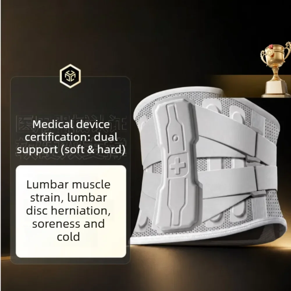 Structured Lumbar Support Belt, Dual Bionic Brace with 3 Zone Pressure Support, 26 Degree Curve for Office Sitting Daily Wear