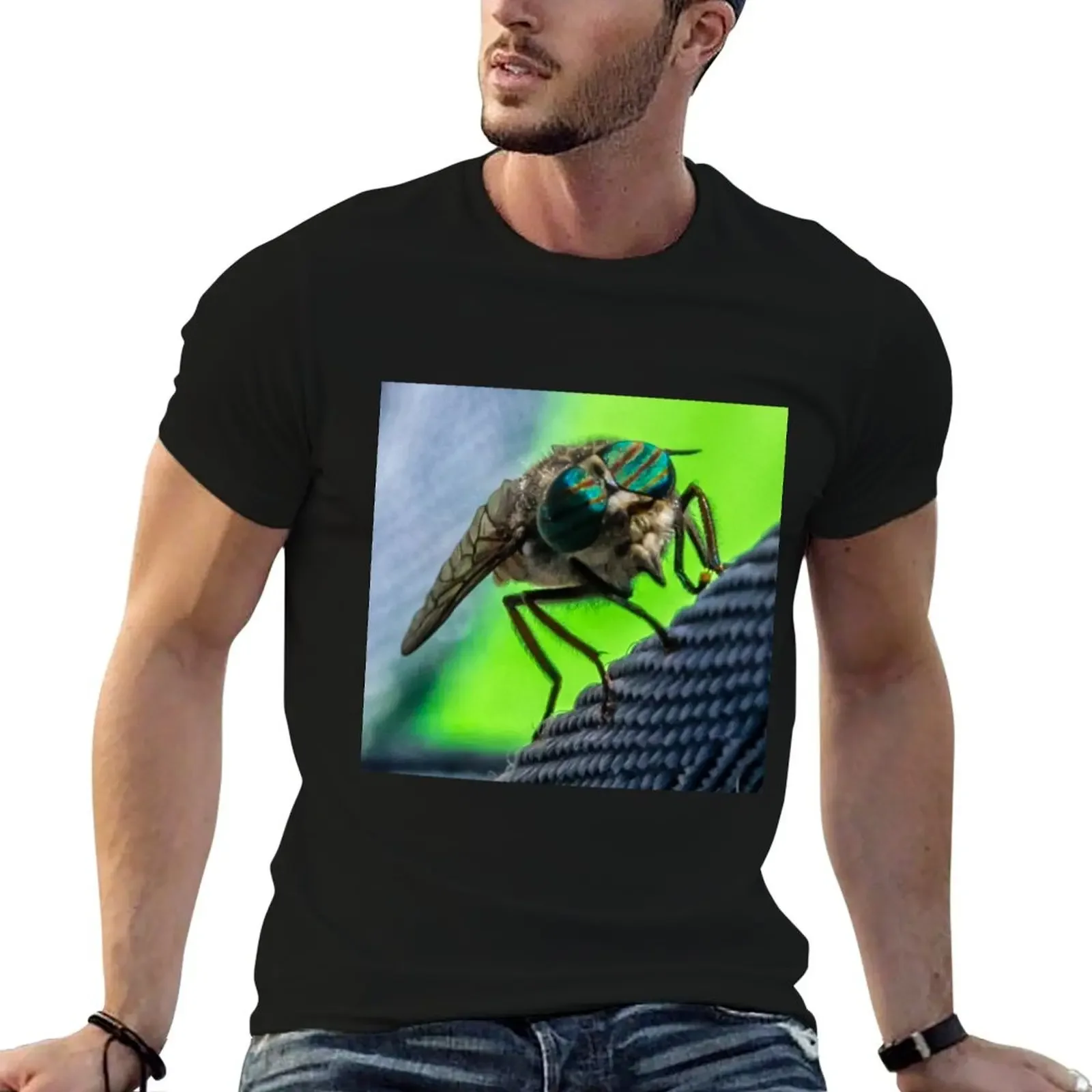 Horsefly Macro photograph T-Shirt Funny t-shirt Personalized t-shirt funny costumes men clothings