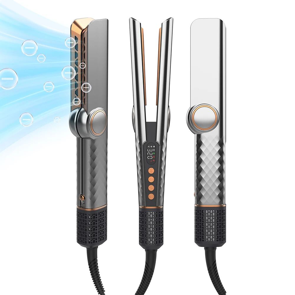 

Wet and Dry Negative Ion Air Straightener Flat Iron Fast Drying Air Styler High Speed Professional Hair Dryer Straightener