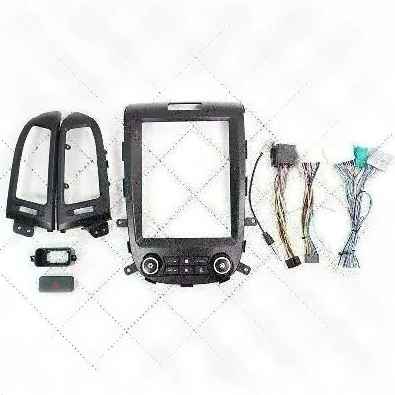 Meihua Tesla Car DVD Facial Frame for Santa Fe 2006-2012 Radio Audio Video With Wire Harness and Canbus Android