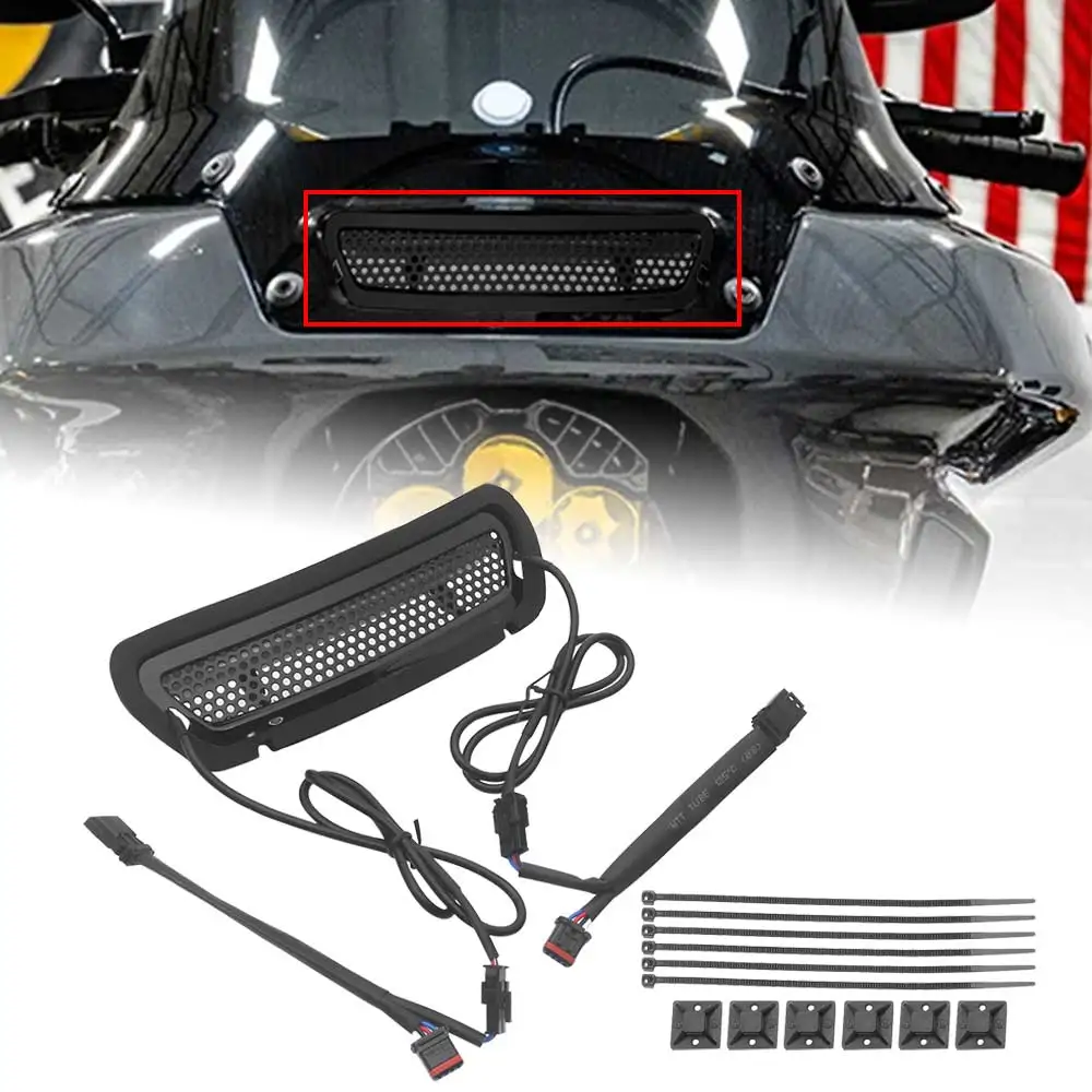 

Новая передняя решетка из ABS-пластика с LED-подсветкой для Harley Softail Low Rider ST FXLRST El Diablo FXRST 2022-2026, черная