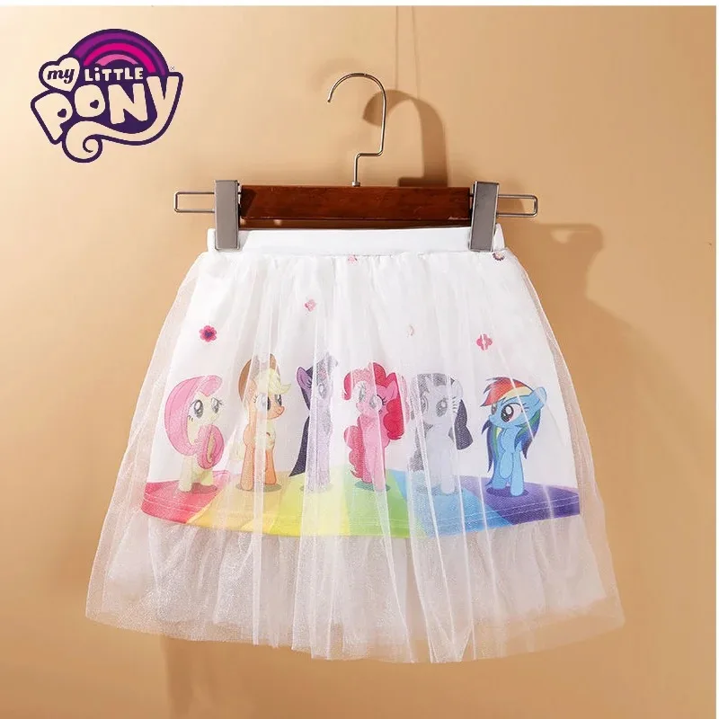 My Little Pony Girls Cute Kawaii Rainbow Dash Skirts Children Girls Sheer Skirts Twilight Sparkle Skirts Princess Dresses Gift