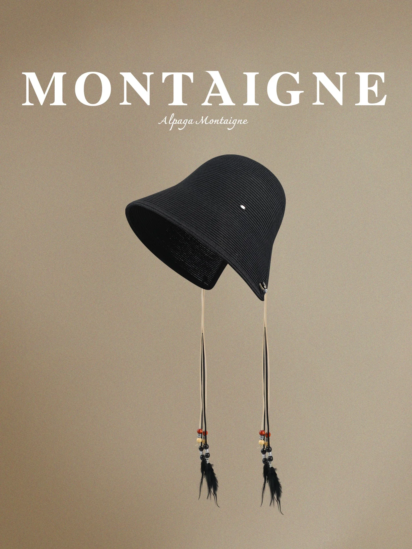 montaigne-women's-straw-hat-with-tassel-fisherman-style-sun-protection-wide-brim-round-top-cap-adjustable-fit-spring-season