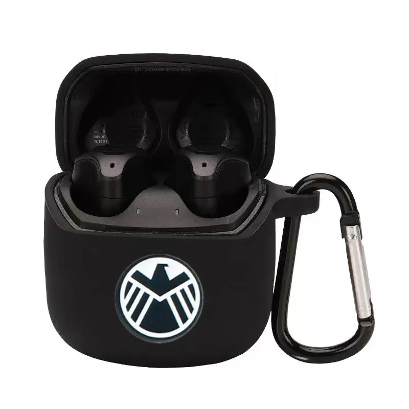 ديزني مارفل حقيبة سماعة الاذن غطاء ل JBL نادي برو + TWS سيليكون سماعات بلوتوث صندوق شحن واقية قذيفة مع هوك