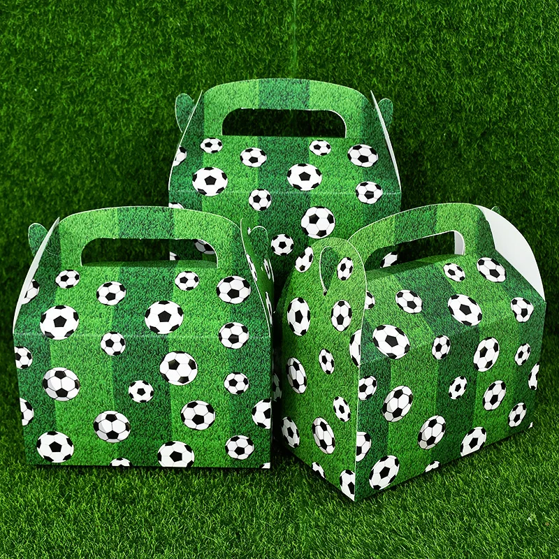 

5pcs Football Theme Party Favors Candy Bags Soccer Gift Packaging Treat Bag Kids Birthday Party Decoration Baby Shower Supplies