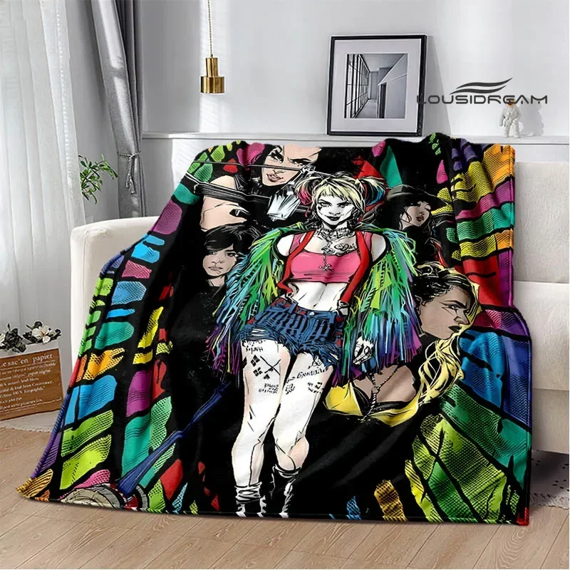 3D Fashion H-Harley-Q-Quinns blankets Warm Flannel Blanket Soft Comfortable Blanket Home Travel Blanket Bedding Birthday Gift