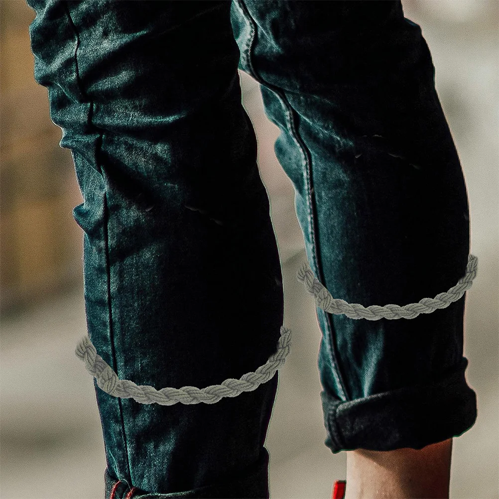 2Pairs مطاطا التمهيد الأشرطة خطاف معدني الساق التعادل الحبال للمشي بانت الساق تثبيت متعددة الوظائف التمهيد الملحقات