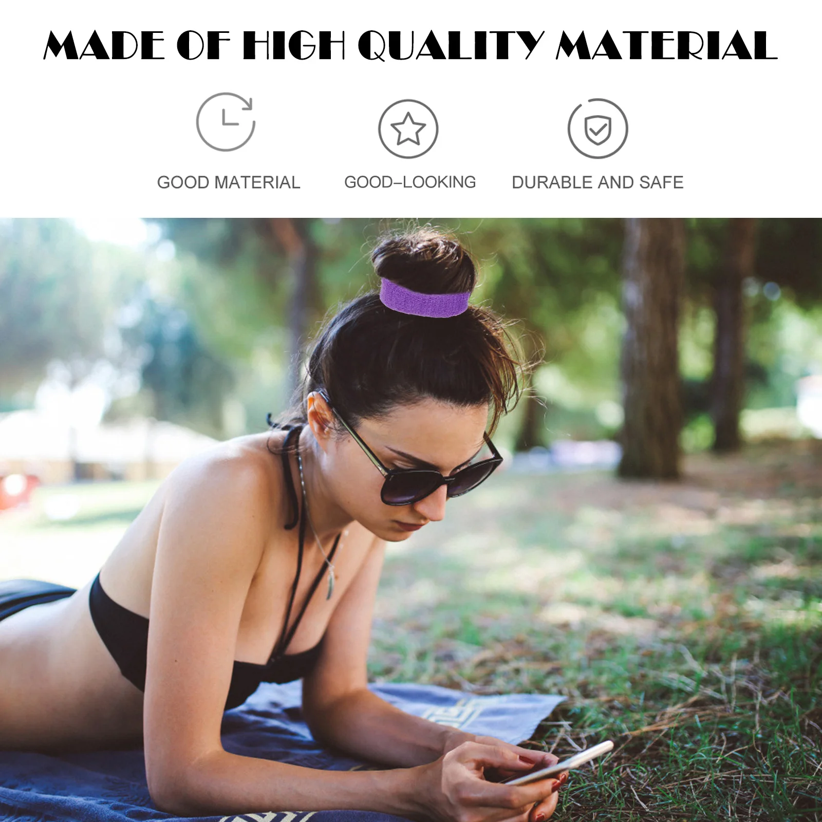 

24 Pcs Hair Ties Running Sweatband Sports Headband Workout Ribbon Christmas Yoga Exercise Headbands
