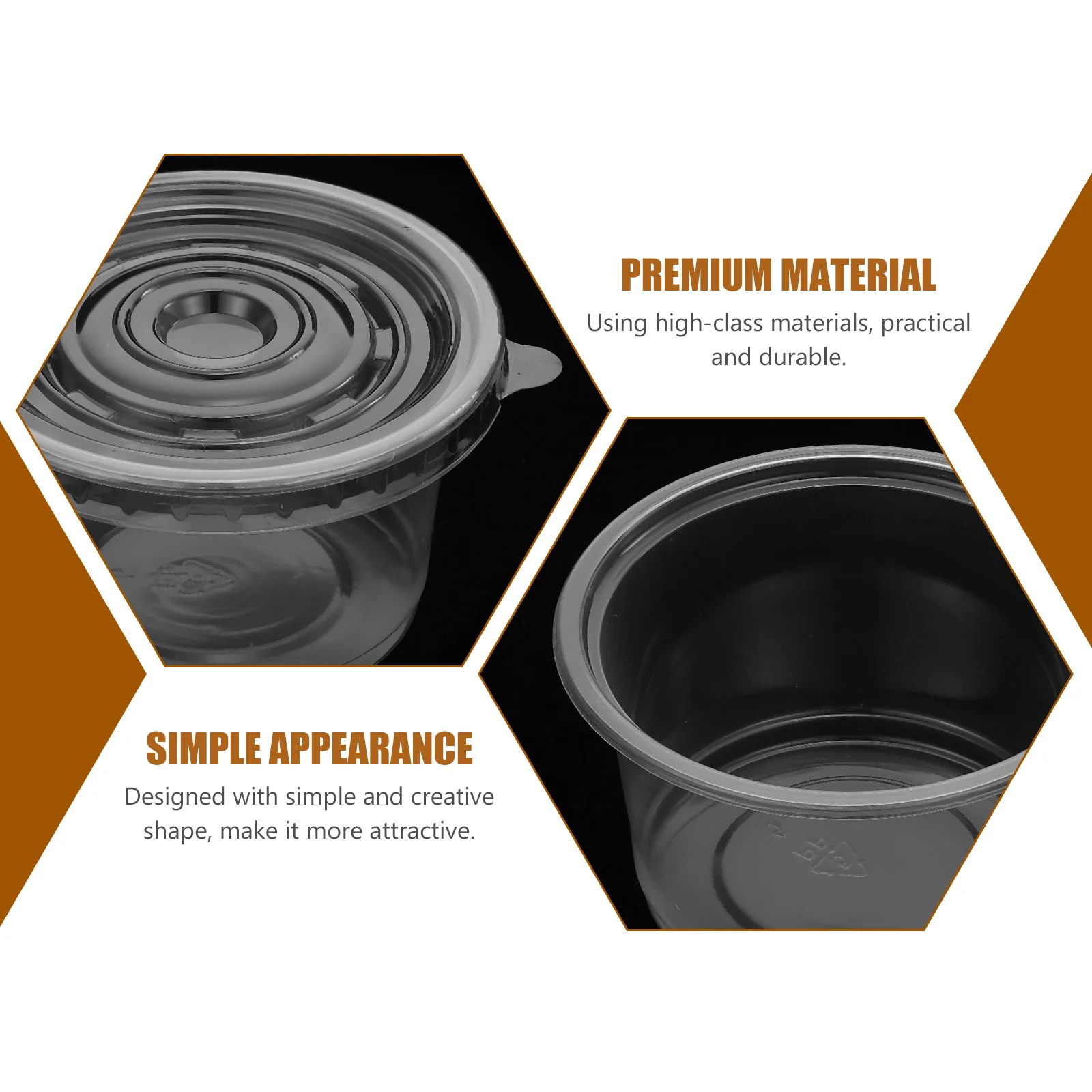 

100pcs Disposable Soup Cups Durable High-Grade Leak-Proof Takeout Bowls Oil Resistant Porridge Holders For Dessert Lightweight