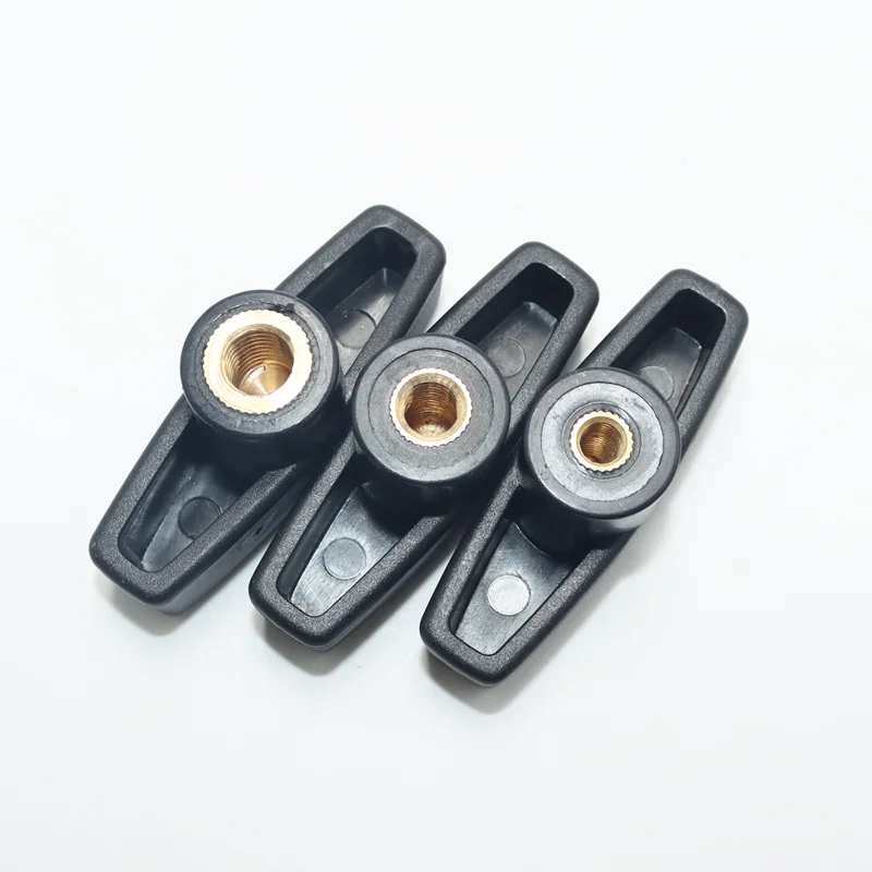 2/4pcs Plum Bakelite Hand Tighten Nut 65# M6 M8 M10 Z-type Butterfly Nut Plastic Handle Screw Cap Straight Type Rubber Head Nut