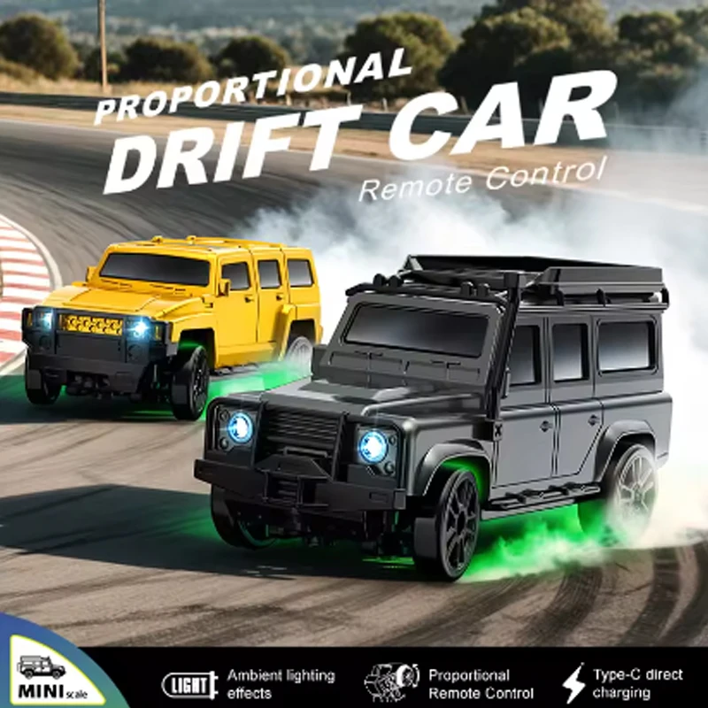 1/64 RC الانجراف سيارة 2.4G مقياس كامل 4WD على الطرق الوعرة التحكم عن بعد سباق السيارات الانجراف منضدية صغيرة سيارات لعب للأطفال