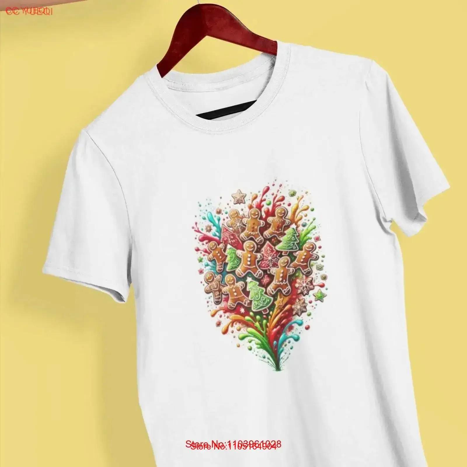 

Рождественская футболка с пряничным пряником, зимнее праздничное рождественское печенье, праздничный сахарный топ, милая грудная одежда, домашняя винтажная конфетная звезда