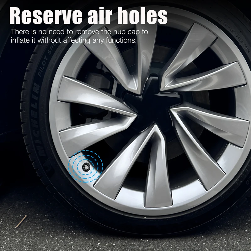 ل تسلا نموذج Y العرعر 2025 20 بوصة محور عجلات حماية حلقة التصحيح حماة اللولب 2.0 عجلة الحرس غطاء ABS السيارات الخارجي #5