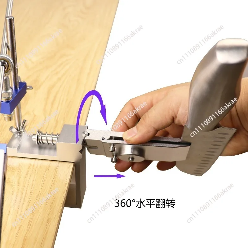 Fixed angle professional knife sharpening tool, turning horizontally, quickly clamping the knife sharpener