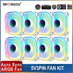 Fan argb 120mm Ar12pro Cooling Cooler 4pin Computer Case Can 5v3pin Unlimited Space 12cm Ventilador IWONGOU Pc Kit Fans Heatsink