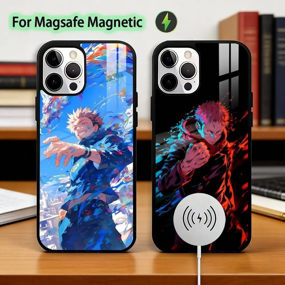 

J-Jujutsu Kaisen Anime Phone Case For iPhone17,16,15,14,13,12,11 Plus,Pro Magnetic For Magsafe Wireless Charging