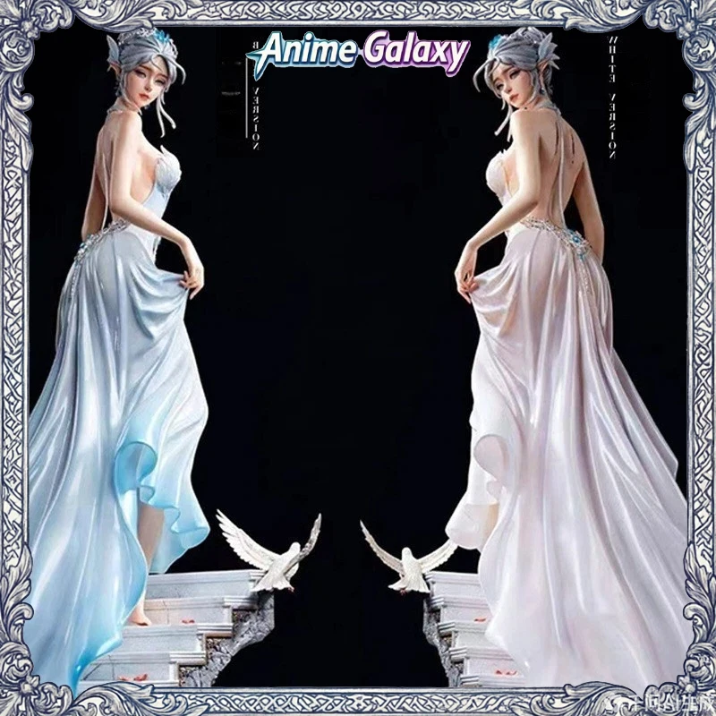 

Anime Figure Ghost Blade Ice Princess Hai Qinyan Bare Back Collectible Statue Desktop Display For Otaku Anime Fans Collection