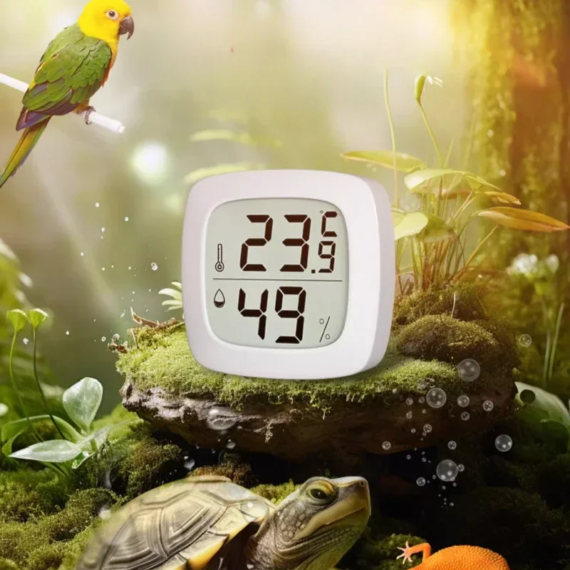 Celsius Thermometer Parrot Mini Household Thermometer and Hygrometer Reptile Breeding Pet Turtle Electronic Hygrometer