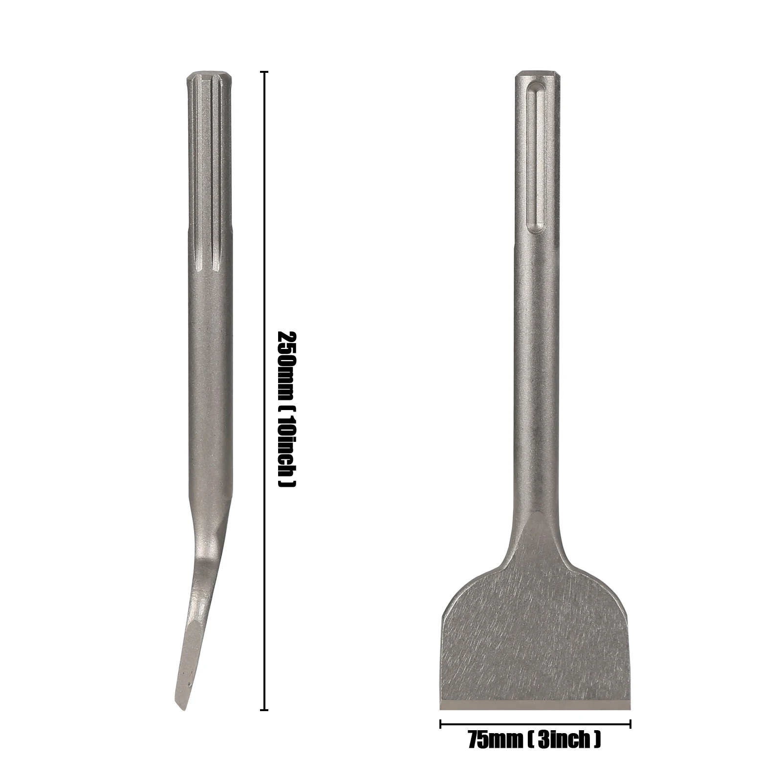 SDS MAX Scaling Chisel 75X250mm Electric Hammer Wide Curved Tile Chisel for Wall Concrete Tile Removal Masonry Drill bit Shovel