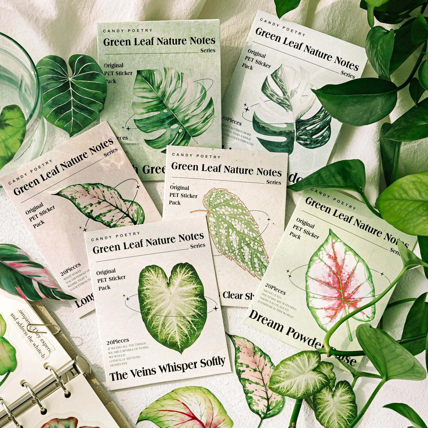 

20 pcs/pack Cute Green Plant Label PET Stickers Journal Decorative Stickers Scrapbooking Diary Kawaii Stationery Album Sticker