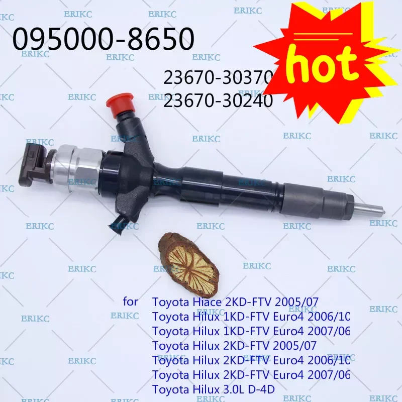 ERIKC Complete Injector 095000-8650 Diesel Common Rail Injector 0950008650 (23670-30370 ) 23670-30240 for Toyota Hiace Hilux