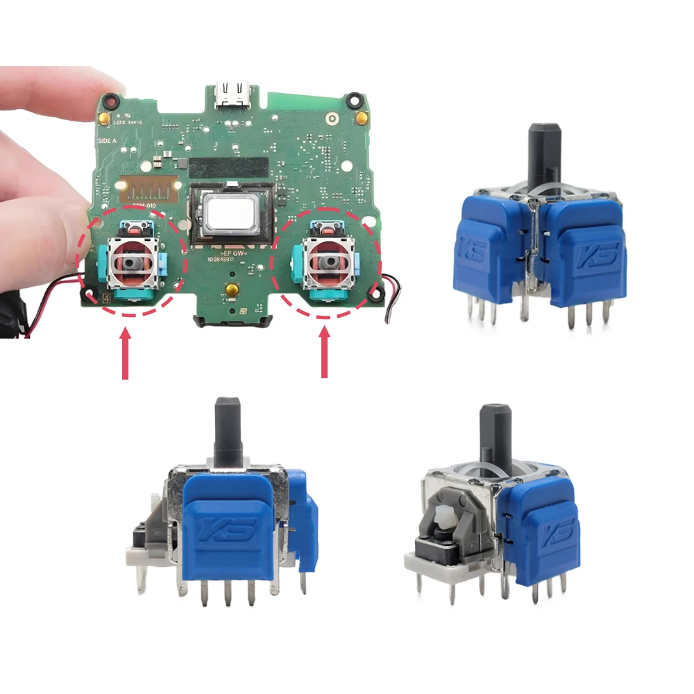 K-argent JS13 PRO + TMR Joystick électromagnétique pour contrôleur PS5 3D manette analogique sans dérive manette de jeu accessoires de remplacement