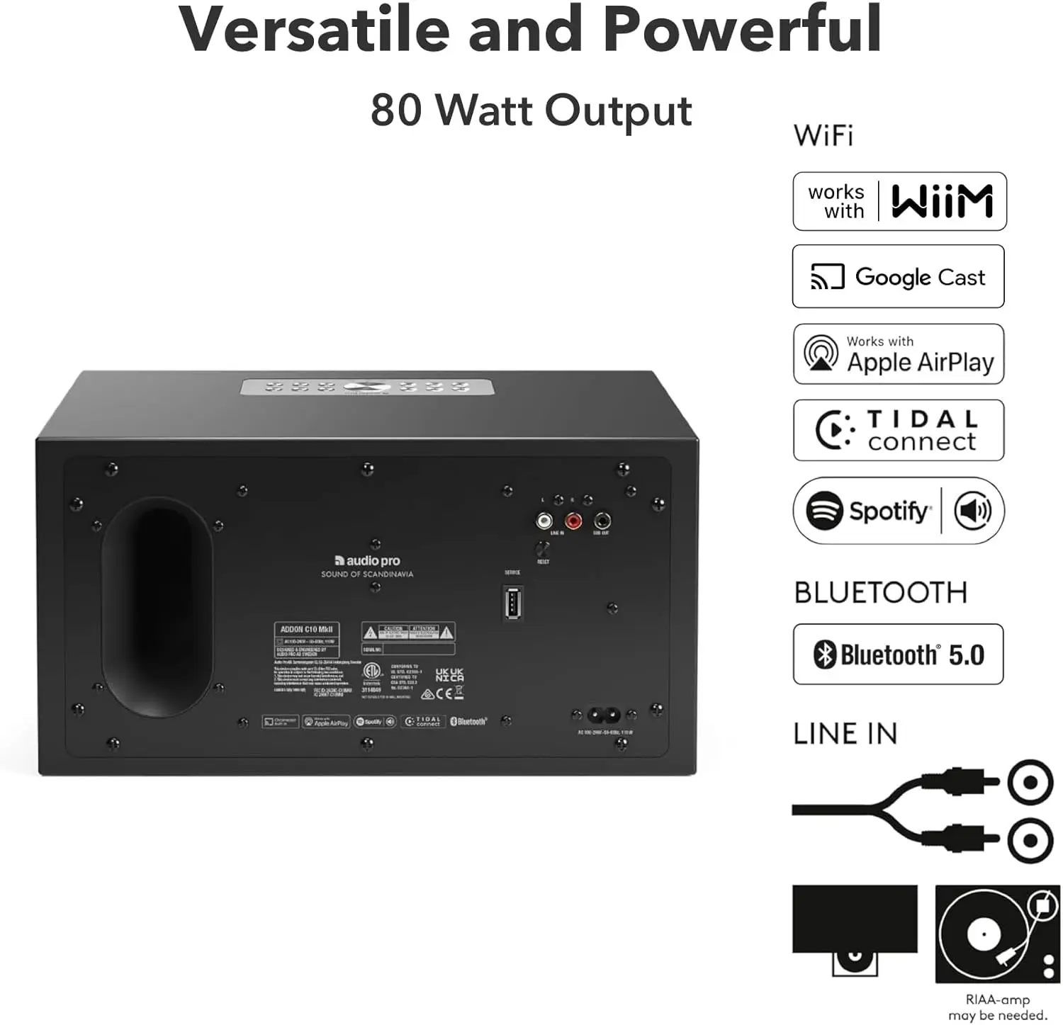 

C10 MKII Wireless Speaker, WiiM Edition | High-Fidelity Sound, Multi-Room, Bluetooth, Wi-Fi | Compatible with AirPlay 2